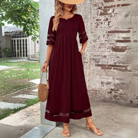 Beth - Vestido midi favorecedor que disimula la barriga