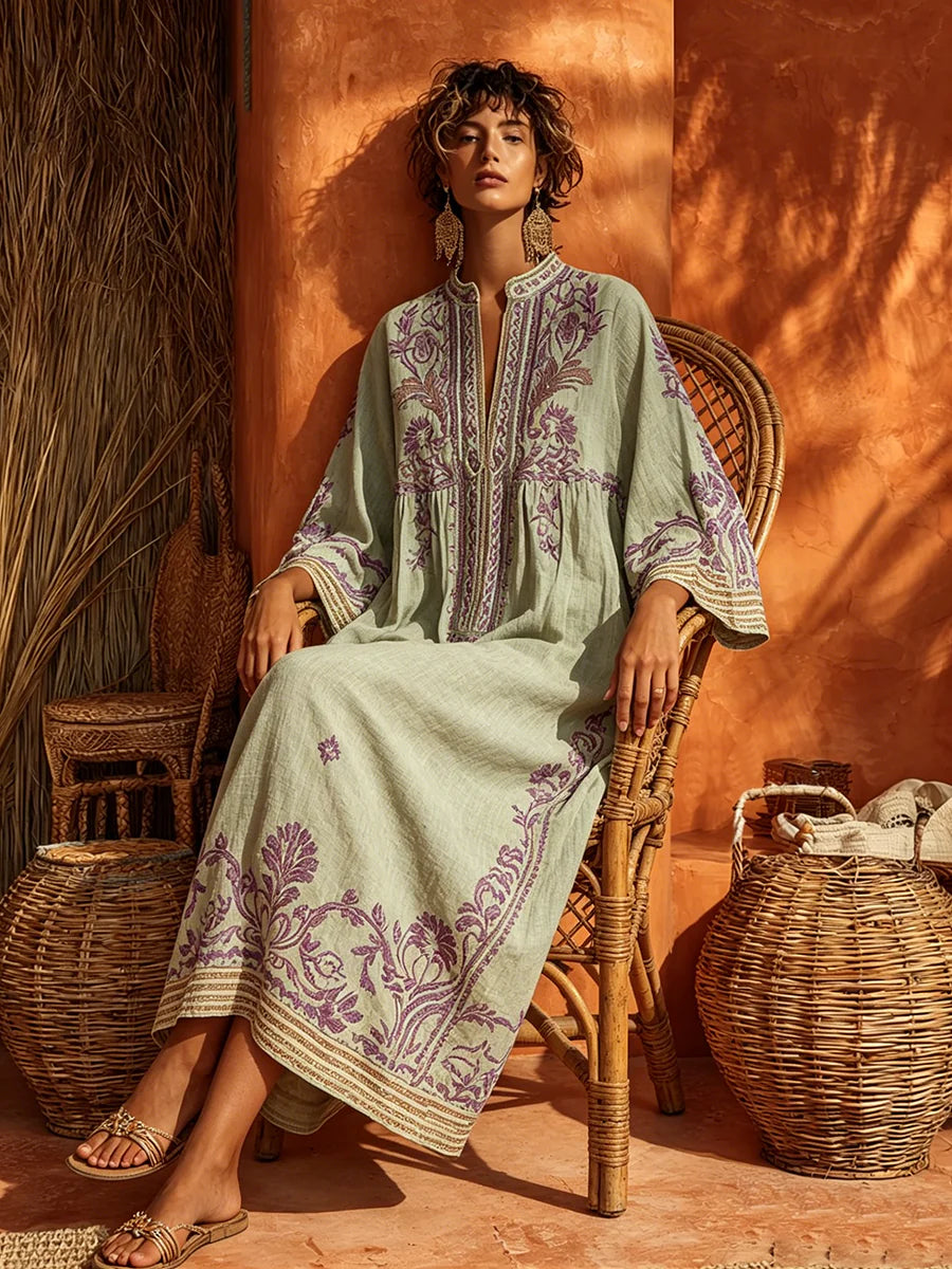 Zahara - Vestido de Lino y Algodón
