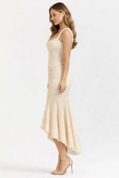 Aurelia - Vestido Maxi de Tirantes Drapeado