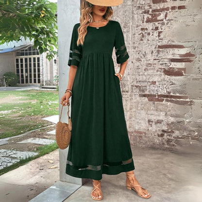 Beth - Vestido midi favorecedor que disimula la barriga