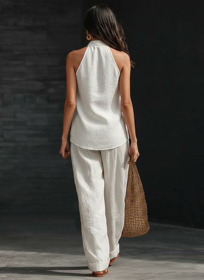 Conjunto sin mangas Zoë™ con pantalón de pierna ancha
