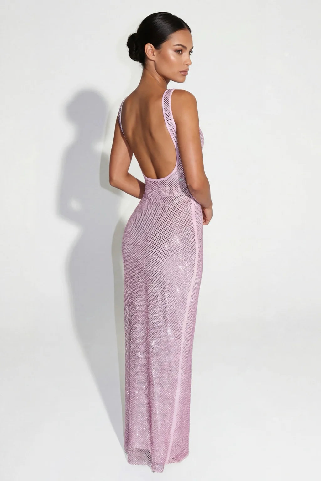Elara — Vestido Maxi con Brillo y Cristales