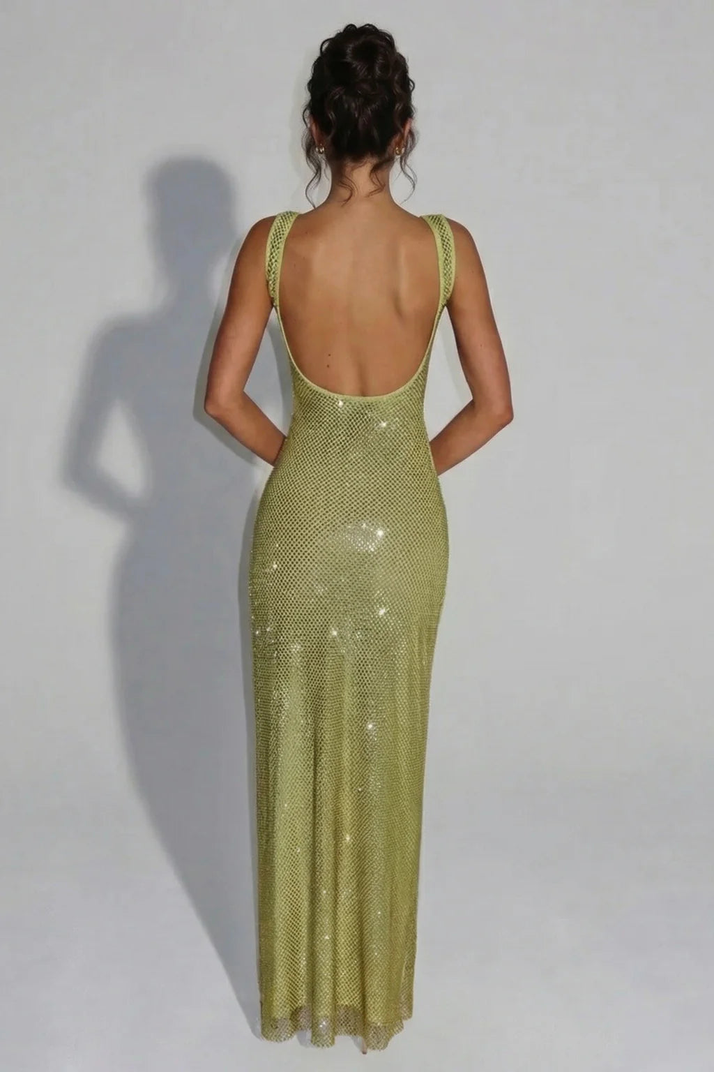 Elara — Vestido Maxi con Brillo y Cristales
