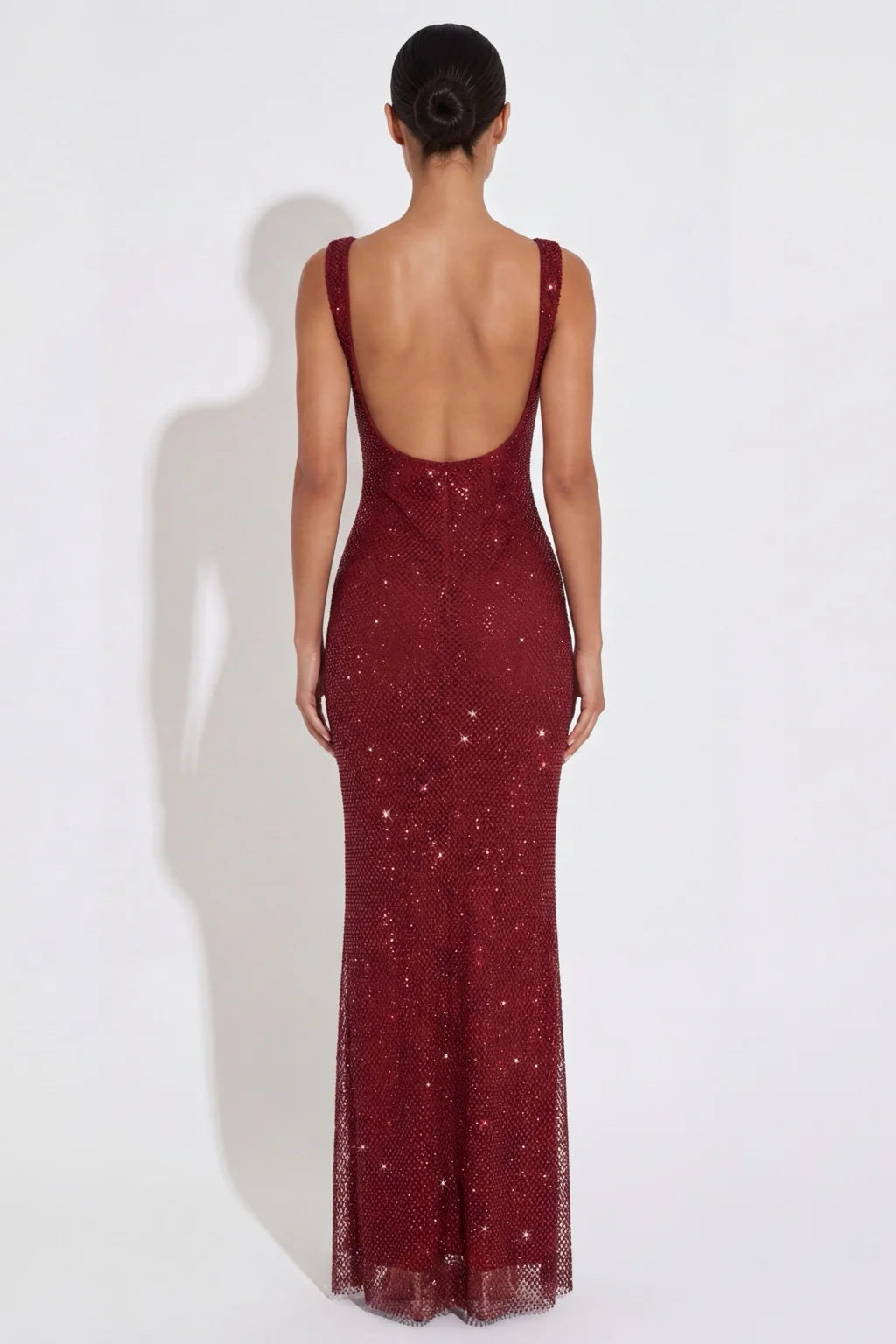 Elara — Vestido Maxi con Brillo y Cristales
