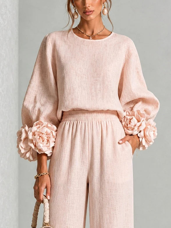 ROSALIA - CONJUNTO DE DOS PIEZAS CON PULSERA FLORAL