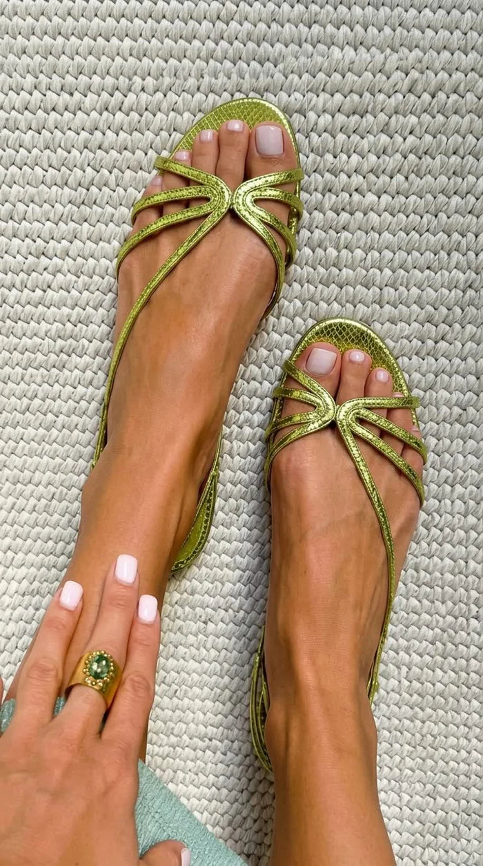 Serafina - Sandalias doradas Summer Essence