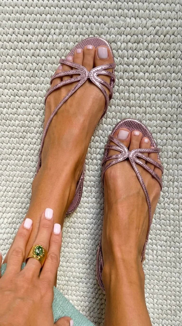 Serafina - Sandalias doradas Summer Essence