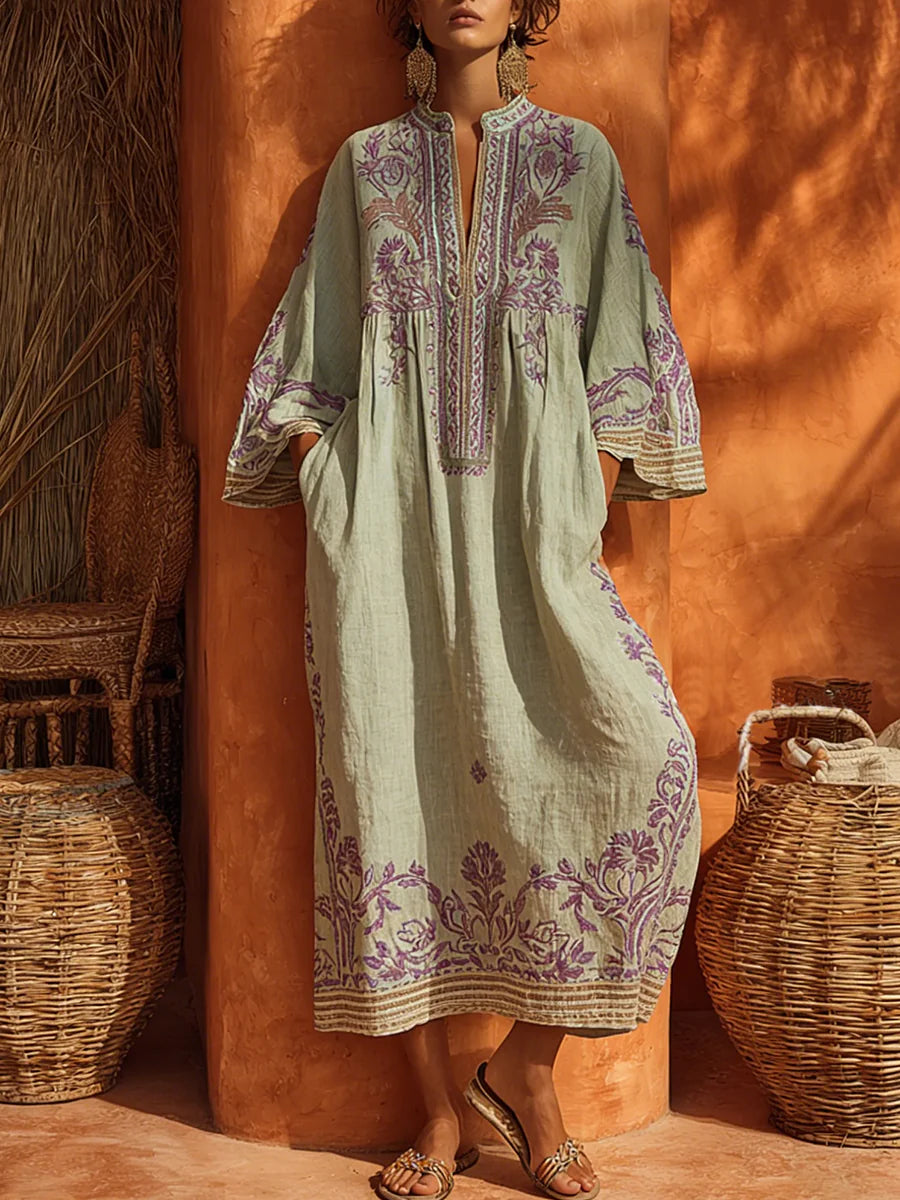 Zahara - Vestido de Lino y Algodón