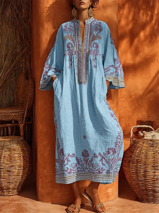 Zahara - Vestido de Lino y Algodón