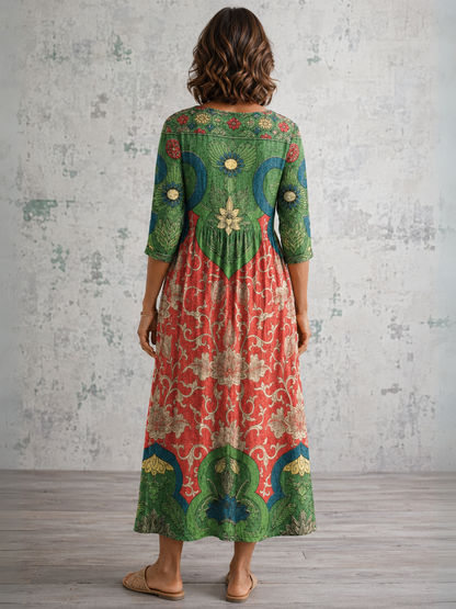 Sophia - Vestido largo floral vintage
