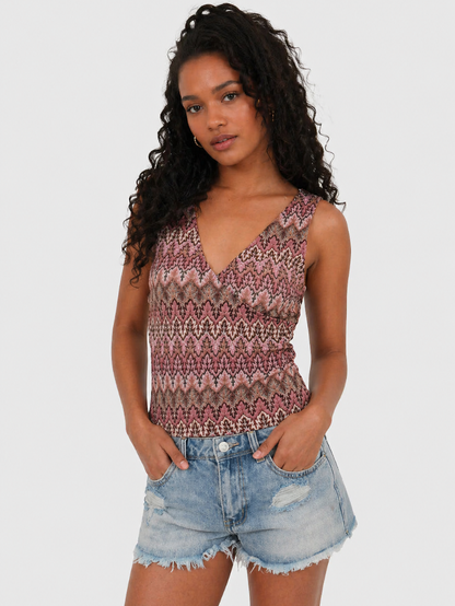 "Frida" Top Rosa